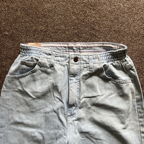 NWT Vintage Lee High Rise Mom Jeans Size 28x29 Elastic Waist Tapered Relaxed Fit - Picture 3 of 16